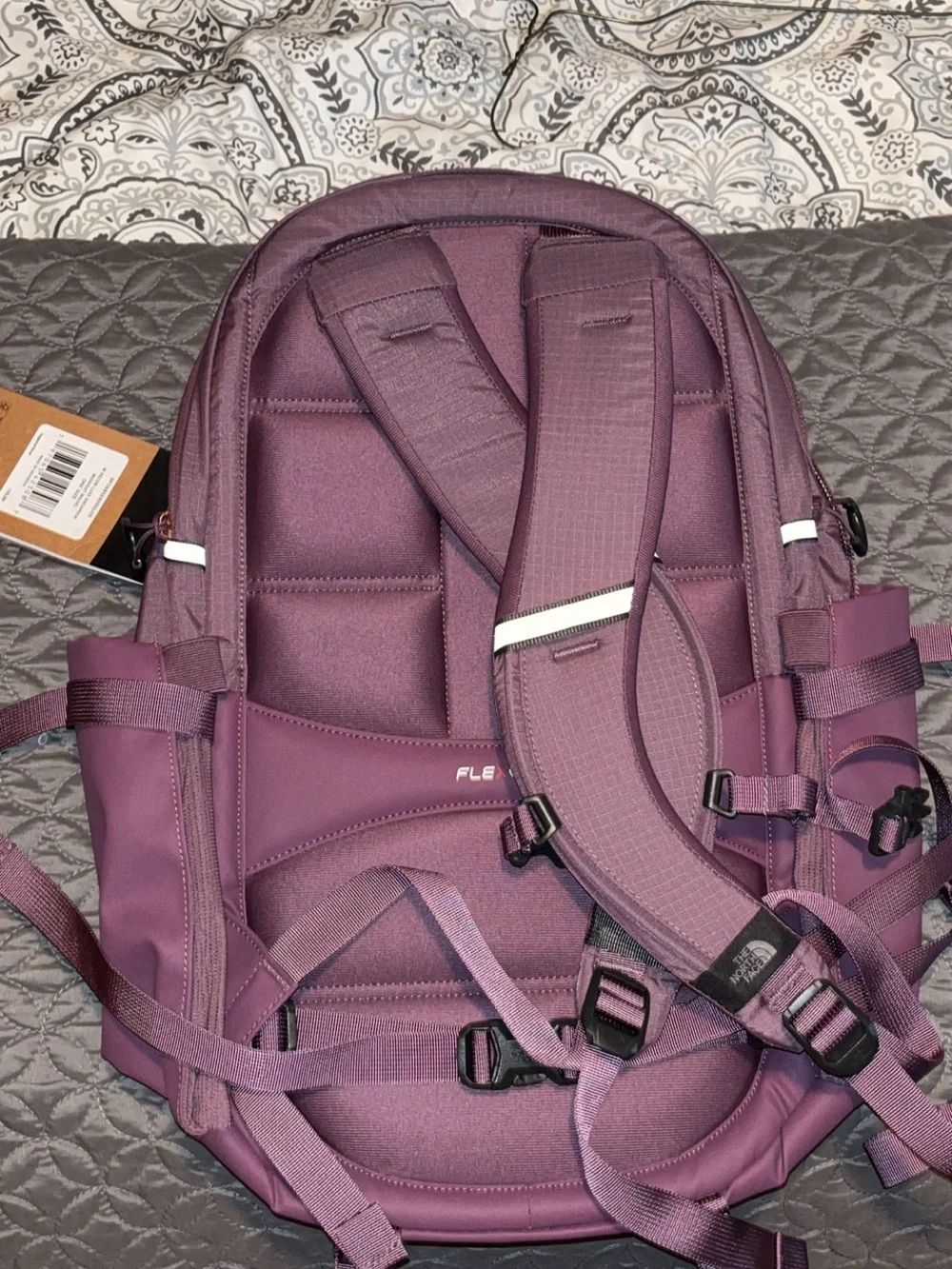 The North Face Recon Luxe Backpack - Plum with Gold Logo